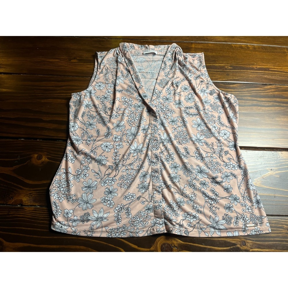 Calvin Klein Collection Tank Top, Women's Size Large? Floral, Sleeveless